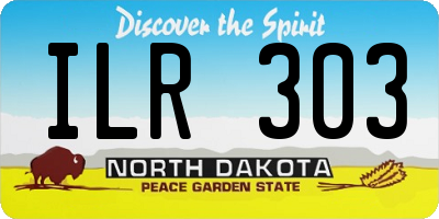 ND license plate ILR303