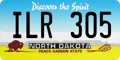 ND license plate ILR305