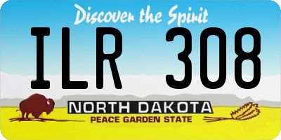 ND license plate ILR308