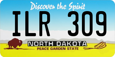 ND license plate ILR309