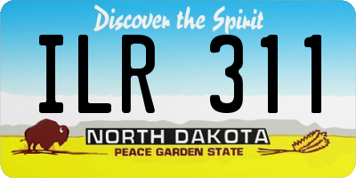 ND license plate ILR311