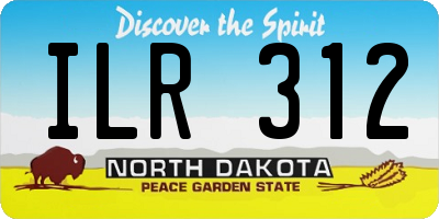 ND license plate ILR312