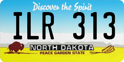 ND license plate ILR313