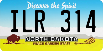ND license plate ILR314