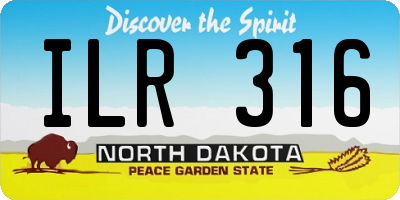 ND license plate ILR316