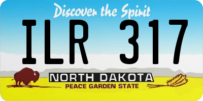ND license plate ILR317