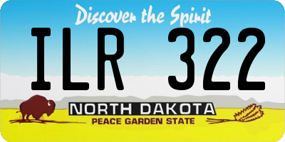 ND license plate ILR322