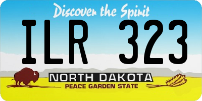 ND license plate ILR323