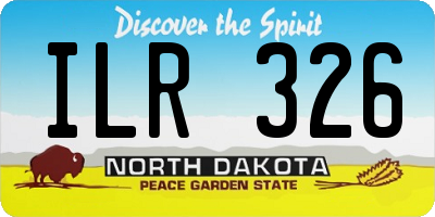 ND license plate ILR326