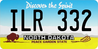 ND license plate ILR332