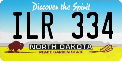 ND license plate ILR334