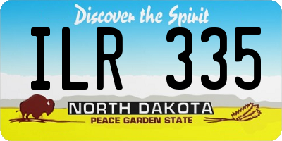 ND license plate ILR335