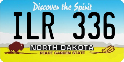 ND license plate ILR336