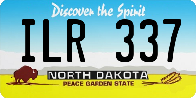 ND license plate ILR337