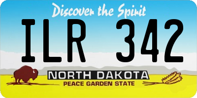 ND license plate ILR342