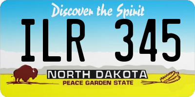 ND license plate ILR345