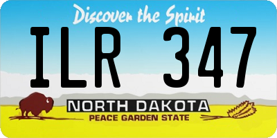 ND license plate ILR347