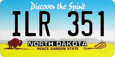 ND license plate ILR351