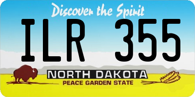 ND license plate ILR355