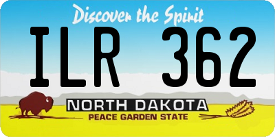 ND license plate ILR362