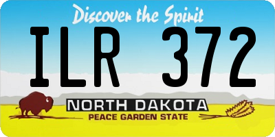 ND license plate ILR372
