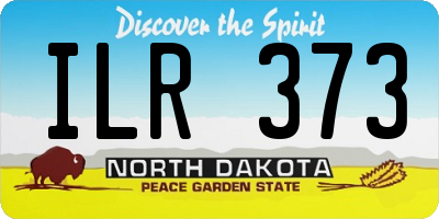 ND license plate ILR373