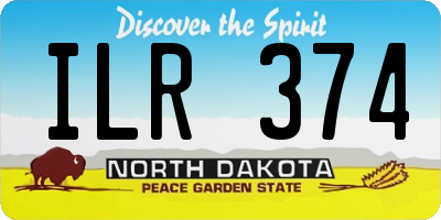 ND license plate ILR374