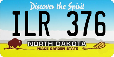 ND license plate ILR376