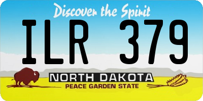 ND license plate ILR379