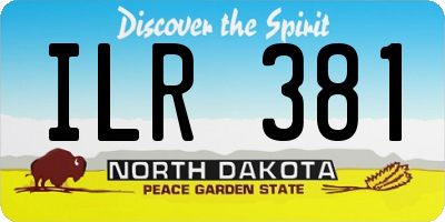 ND license plate ILR381