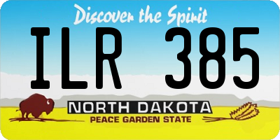 ND license plate ILR385