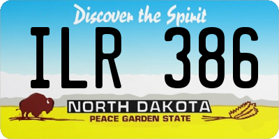 ND license plate ILR386