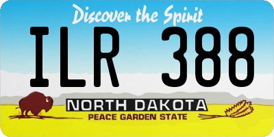 ND license plate ILR388