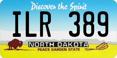 ND license plate ILR389