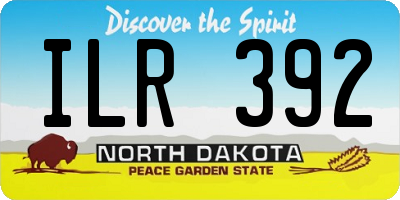 ND license plate ILR392