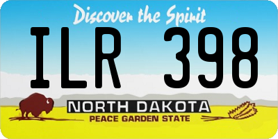 ND license plate ILR398