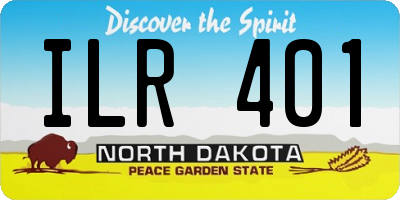 ND license plate ILR401