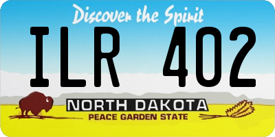 ND license plate ILR402