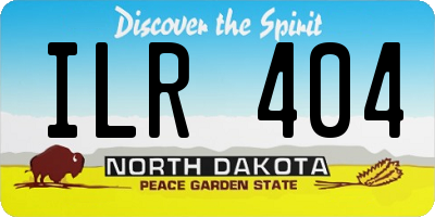 ND license plate ILR404