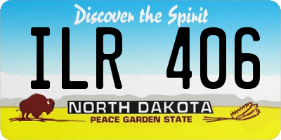 ND license plate ILR406