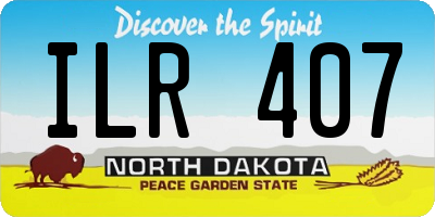 ND license plate ILR407