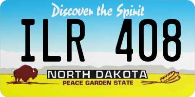 ND license plate ILR408