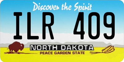 ND license plate ILR409