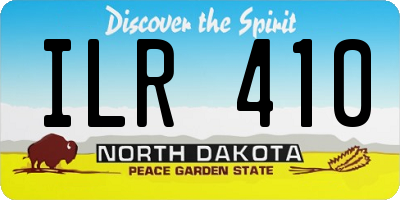 ND license plate ILR410