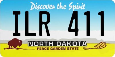 ND license plate ILR411