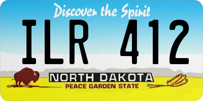 ND license plate ILR412