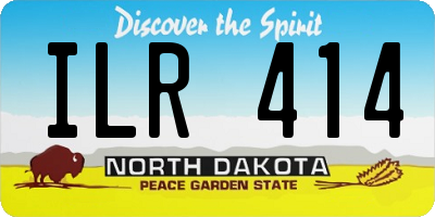 ND license plate ILR414