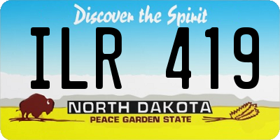 ND license plate ILR419