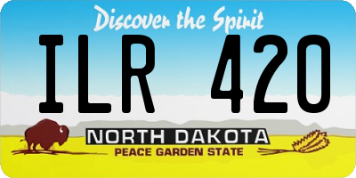 ND license plate ILR420