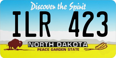 ND license plate ILR423